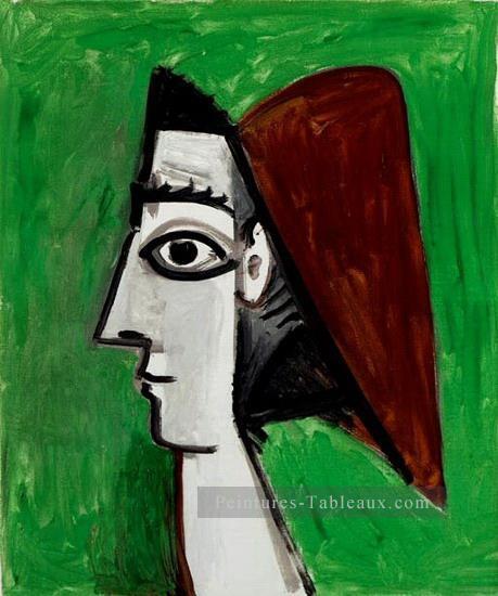 Profil de féminine de visage 1960 cubiste Pablo Picasso Peintures à l'huile